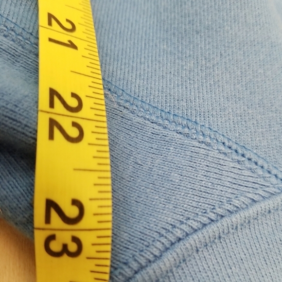 {L} Champion Reverse Weave Blue Drawstring Hoodie - Picture 9 of 9